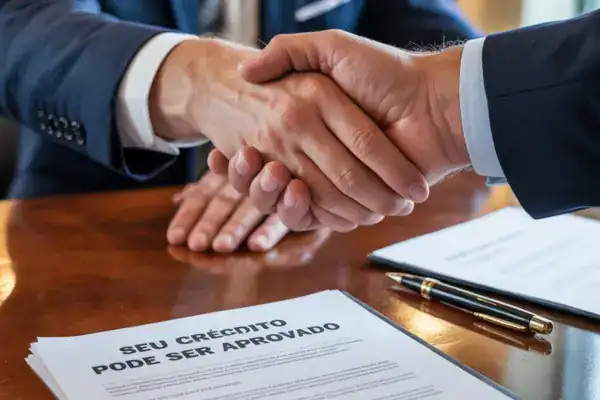 Acordo de parceria entre duas pessoas de negócios apertando as mãos.